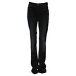 John Galliano Black Cotton Mid Waist Tapered Denim Jeans