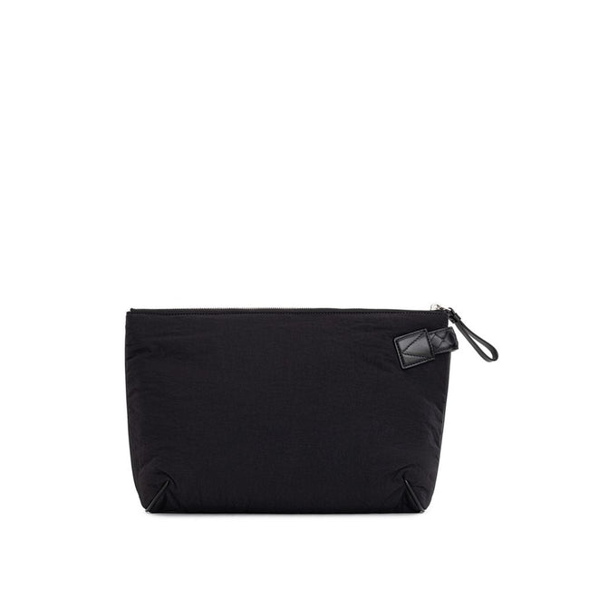 Bottega Veneta Black Nylon Clutch Bag