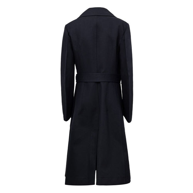 Bottega Veneta Blue Cotton Trench Coat