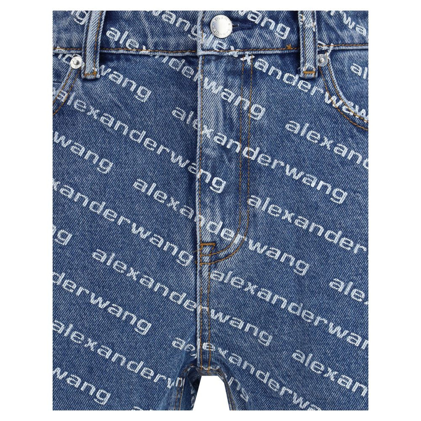 Alexander Wang Blue Cotton Bermuda Shorts