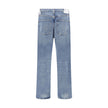 Agolde Light Blue Cotton Straight-Leg Jeans