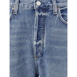 Agolde Light Blue Cotton Straight-Leg Jeans
