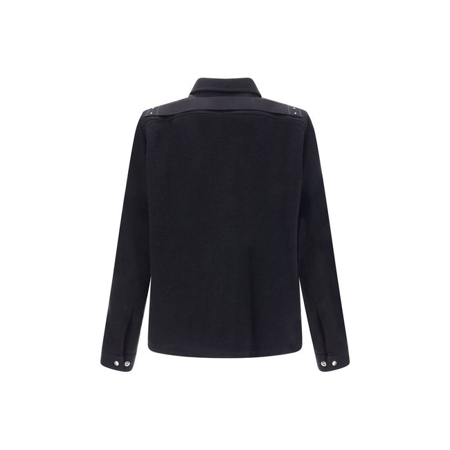 Rick Owens Black Fleece Wool Coat