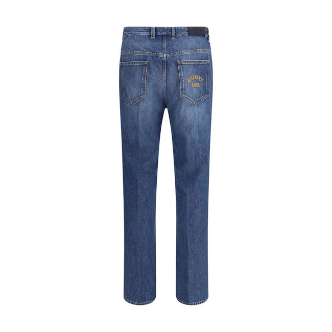 Givenchy Blue Cotton Straight-Leg Jeans