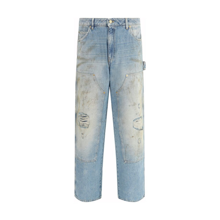 Golden Goose Light Blue Cotton Jeans Denim