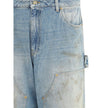 Golden Goose Light Blue Cotton Jeans Denim