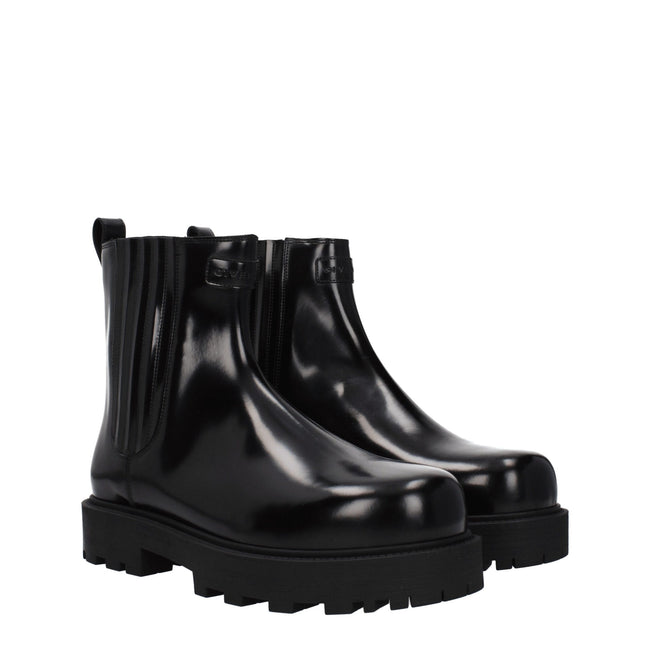 Givenchy Black Leather Ankle Boots