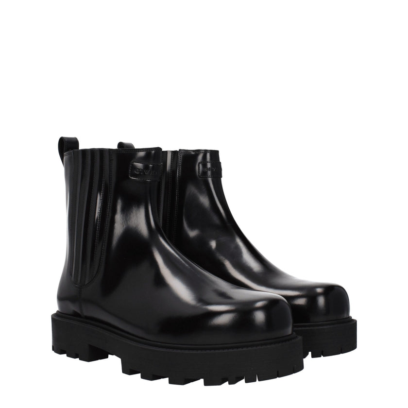 Givenchy Black Leather Ankle Boots