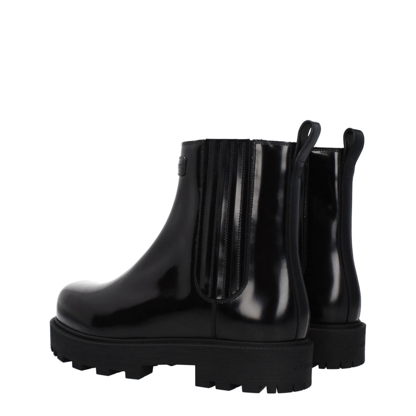Givenchy Black Leather Ankle Boots