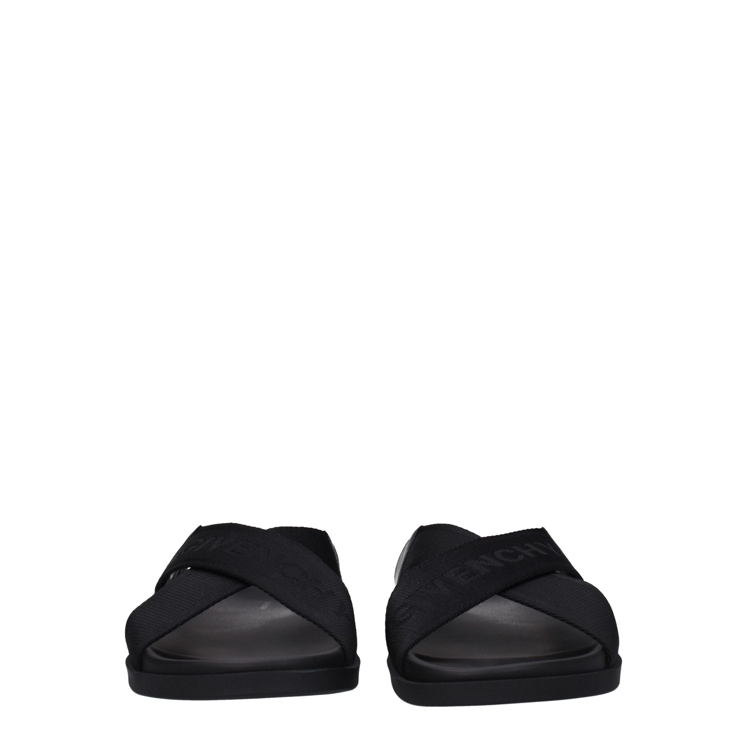 Givenchy Black Fabric Slippers