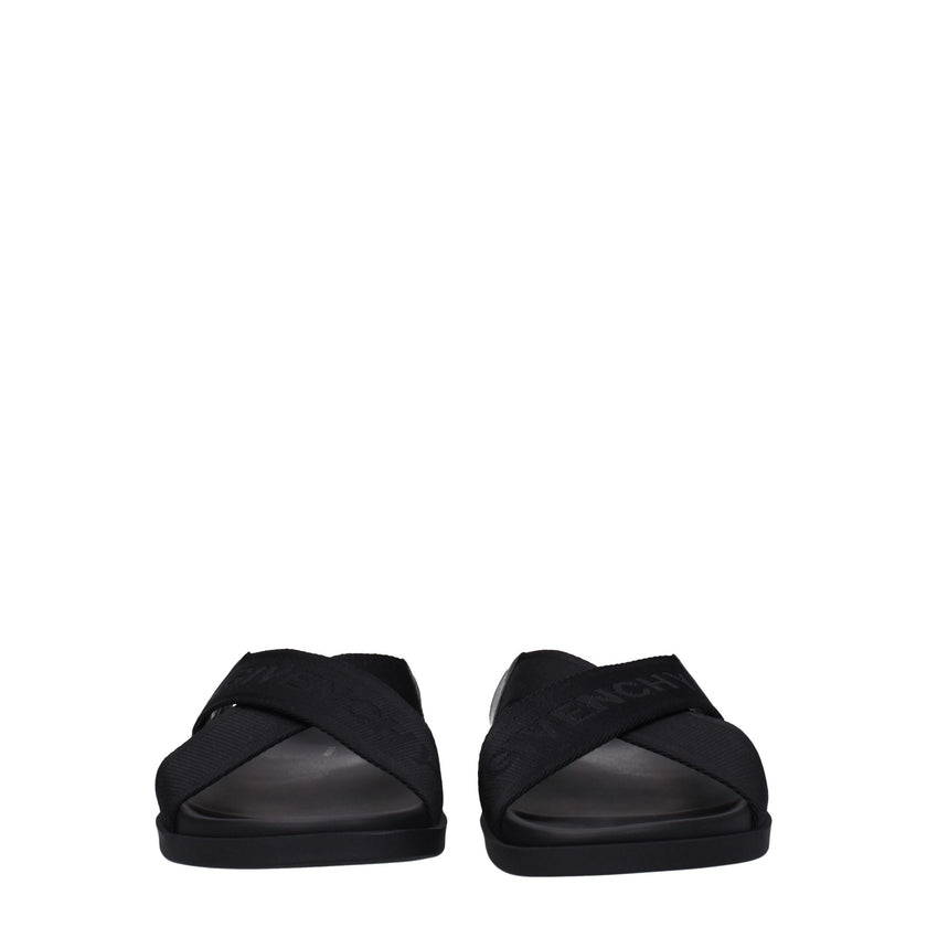 Givenchy Black Fabric Slippers