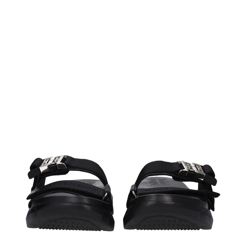 Givenchy Black Fabric Slippers