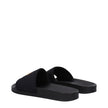 Palm Angels Black Fabric Slippers