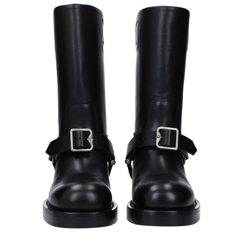 Burberry Black Leather Boots