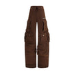 The Attico Brown Cotton Casual Pants