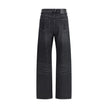 Versace Black Cotton Relaxed Fit Jeans