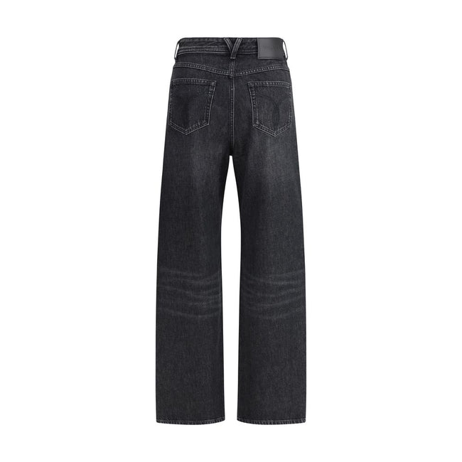 Versace Black Cotton Relaxed Fit Jeans