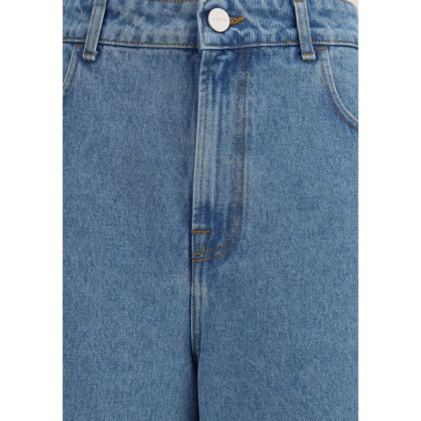 Rohe Blue Cotton Relaxed Fit Jeans