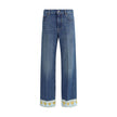 Valentino Blue Cotton Straight-Leg Jeans