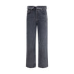 Agolde Black Cotton Tapered Jeans