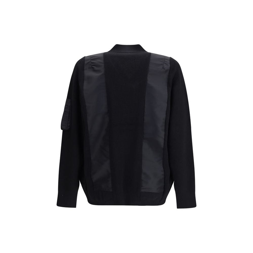 Sacai Black Cotton Bomber
