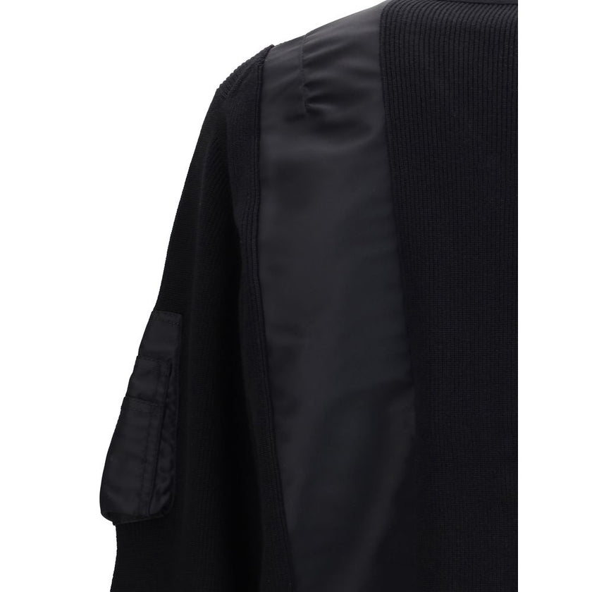Sacai Black Cotton Bomber
