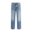 Gucci Light Blue Cotton Straight-Leg Jeans