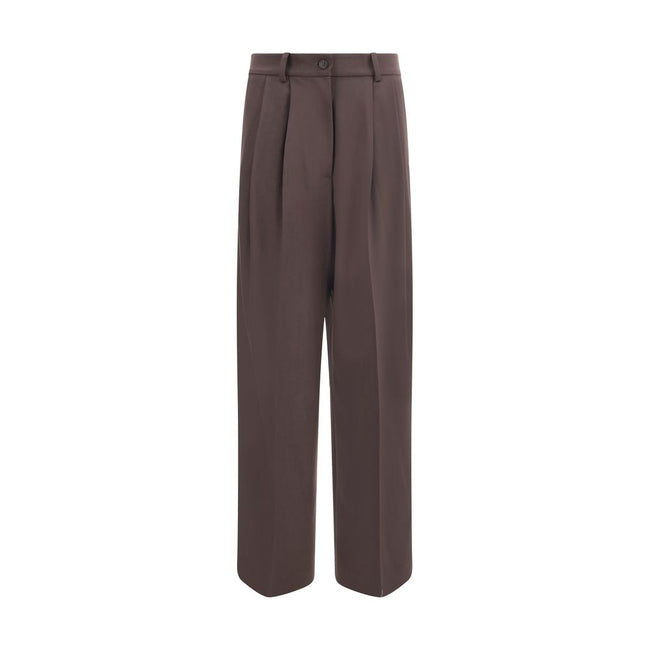 P.A.R.O.S.H. Brown Fleece Wool Dress Pants