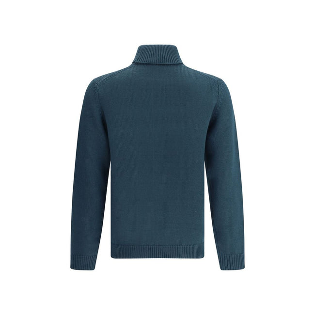 Roberto Collina Bicolor Merino Wool Turtleneck