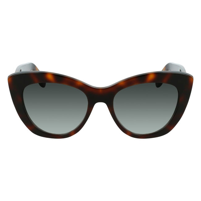 Salvatore Ferragamo Brown Acetate Sunglasses