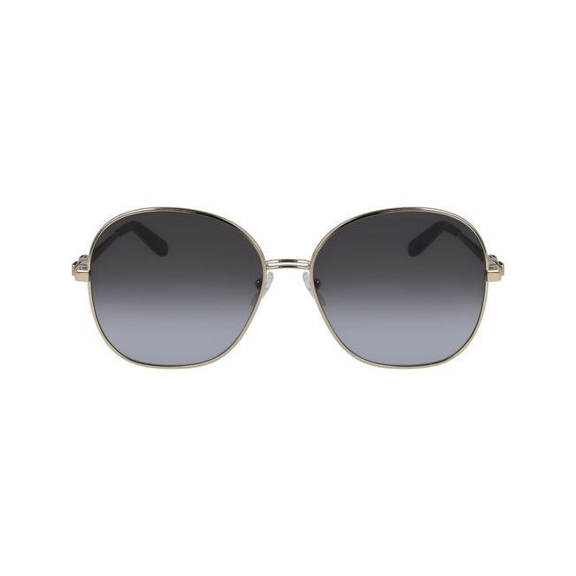 Salvatore Ferragamo Gold Metal Sunglasses