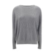 Brunello Cucinelli Gray Cotton Sweatshirt