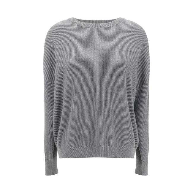 Brunello Cucinelli Gray Cotton Sweatshirt