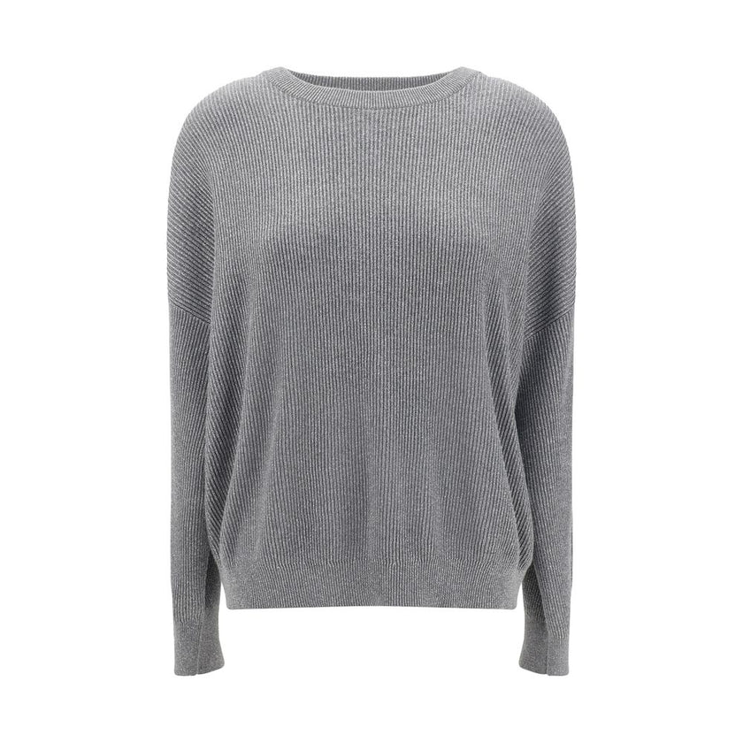 Brunello Cucinelli Gray Cotton Sweatshirt