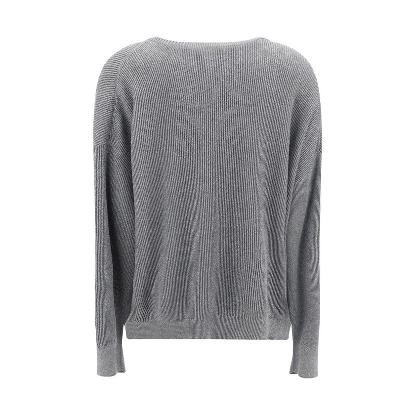Brunello Cucinelli Gray Cotton Sweatshirt