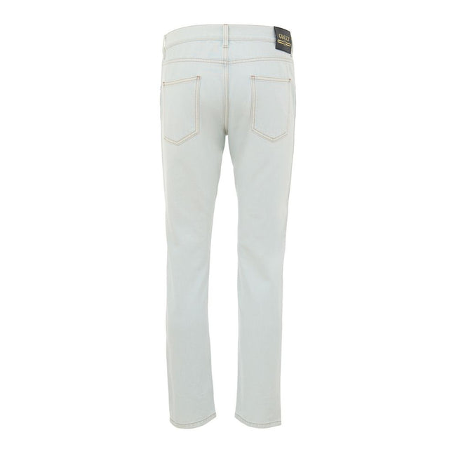 Gucci Blue Cotton Relaxed Fit Jeans
