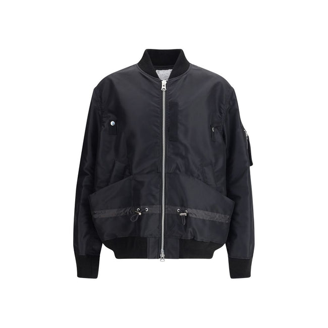 Sacai Black Nylon Bomber