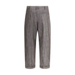 Brunello Cucinelli Brown Polyester Casual Pants
