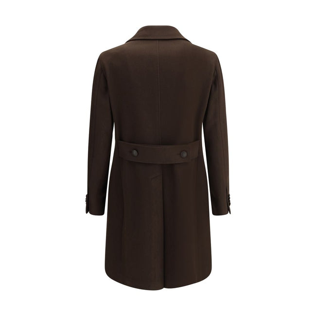 Tagliatore Brown Wool Coat