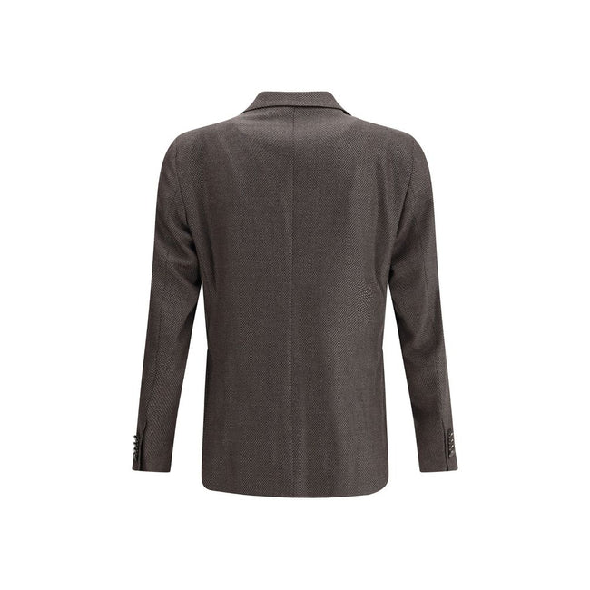 Tagliatore Brown Fleece Wool Clothing