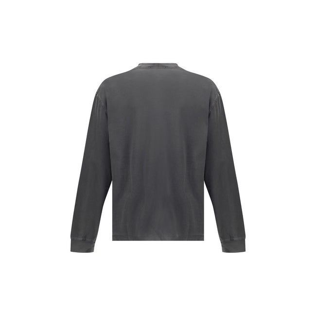 Agolde Gray Cotton Long Sleeve T-Shirt