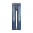 Prada Blue Cotton Straight-Leg Jeans