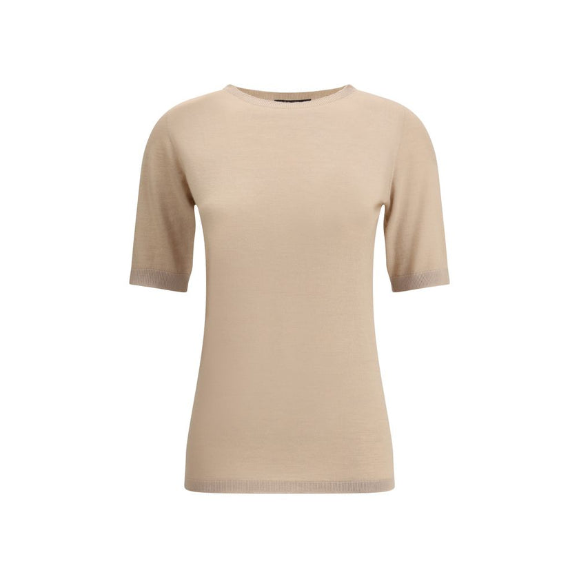 Fabiana Filippi Beige Cashmere T-Shirt