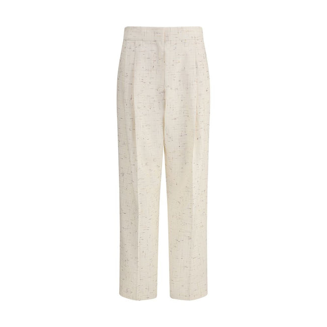 Fabiana Filippi Cream Cotton Casual Pants