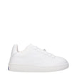 Burberry White Leather Low Top Sneakers