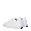 Burberry White Leather Low Top Sneakers