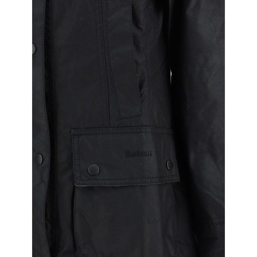 Barbour Black Cotton Coat