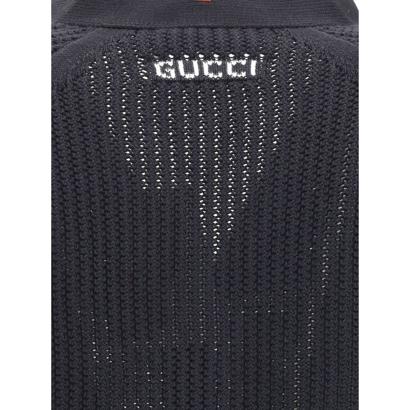 Gucci Black Cotton Cardigan