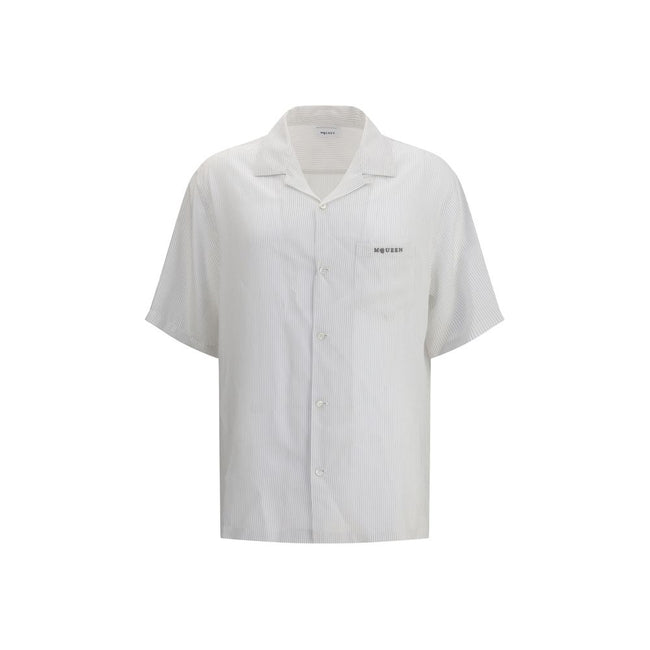 Alexander McQueen White Viscose Pattern Shirt