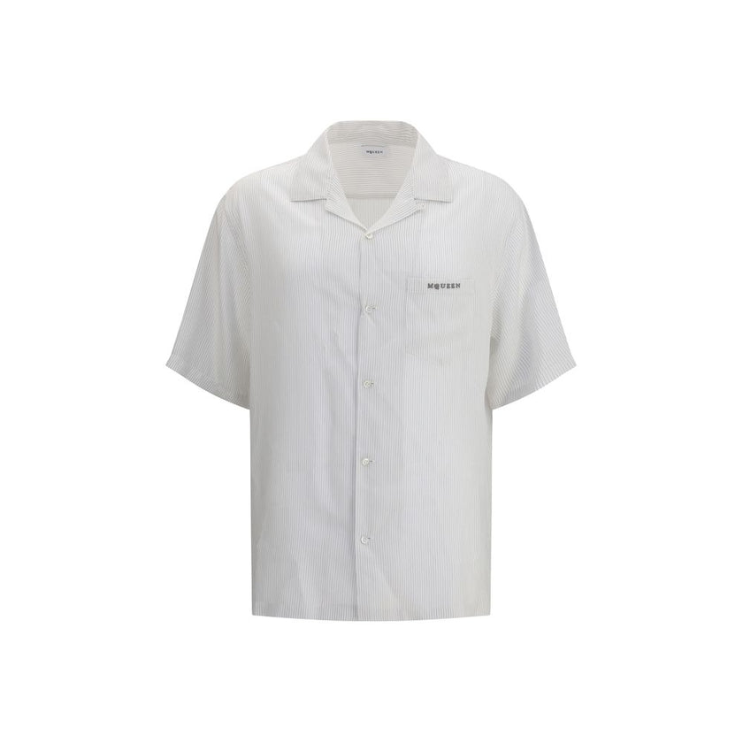 Alexander McQueen White Viscose Pattern Shirt
